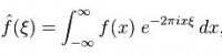 the fourrier transform includes pi