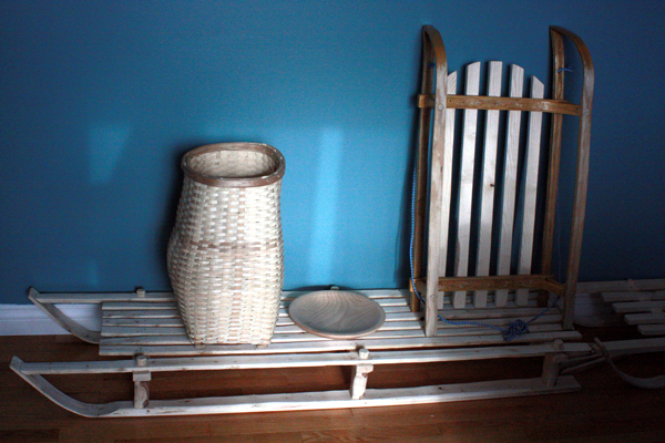 Basket, sled and bowl