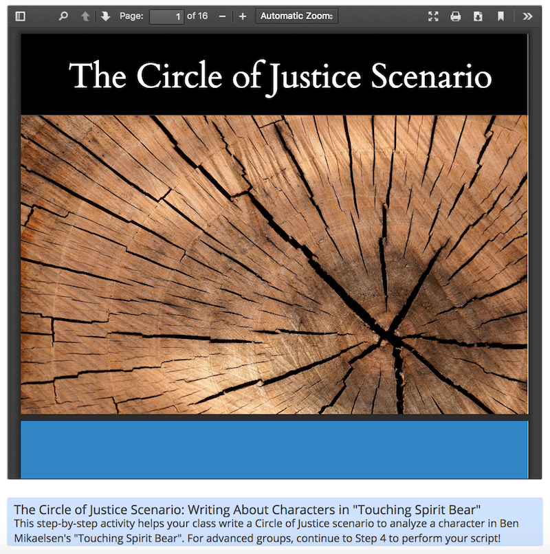 Circle of Justice - English lessons