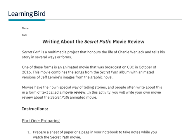 Secret Path: Movie Review