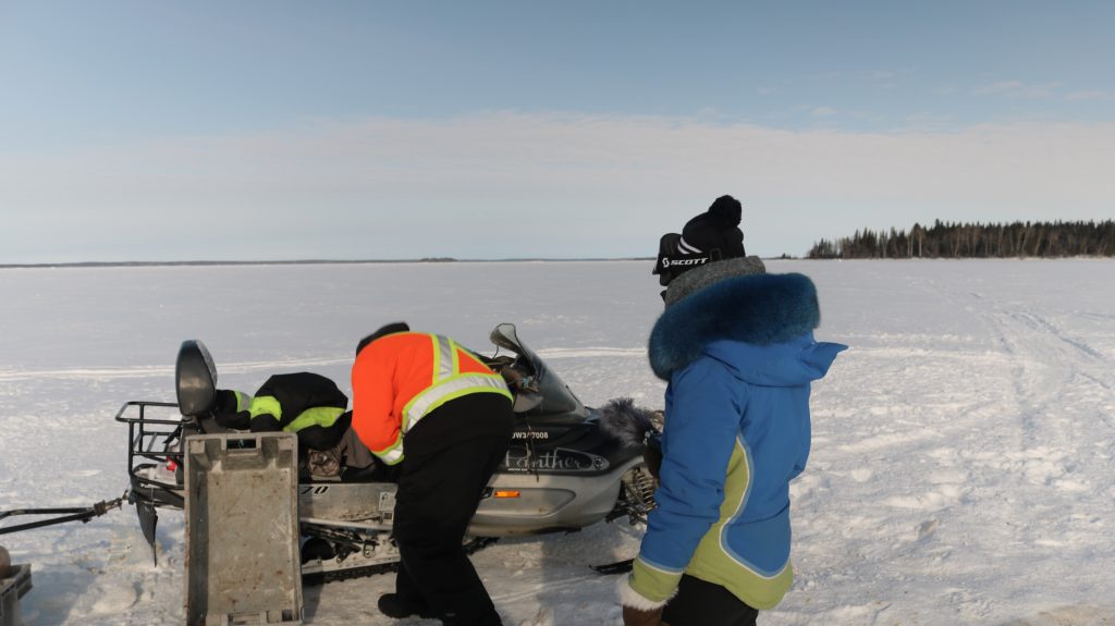Ice Fishing in God's Lake Narrows Learning Bird