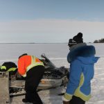 Ice fishing in God's Lake Narrows