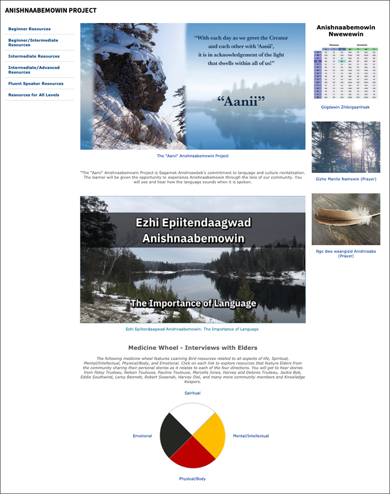 Anishnaabemowin Project Website