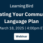 FREE WEBINAR – Creating Your Community Language Plan